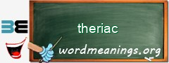 WordMeaning blackboard for theriac